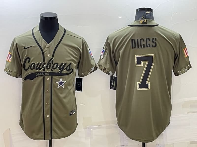 Dallas Cowboys Olive Salute To Service MLB&NFL Jersey