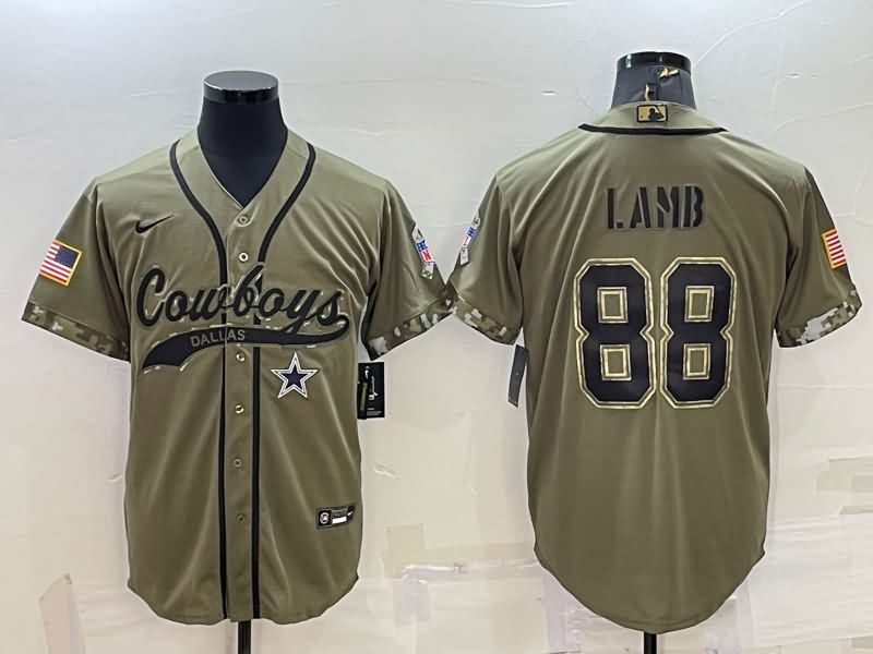 Dallas Cowboys Olive Salute To Service MLB&NFL Jersey