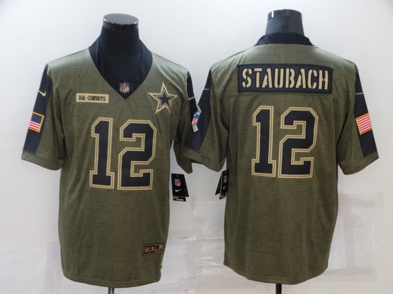 Dallas Cowboys Olive Salute To Service NFL Jersey