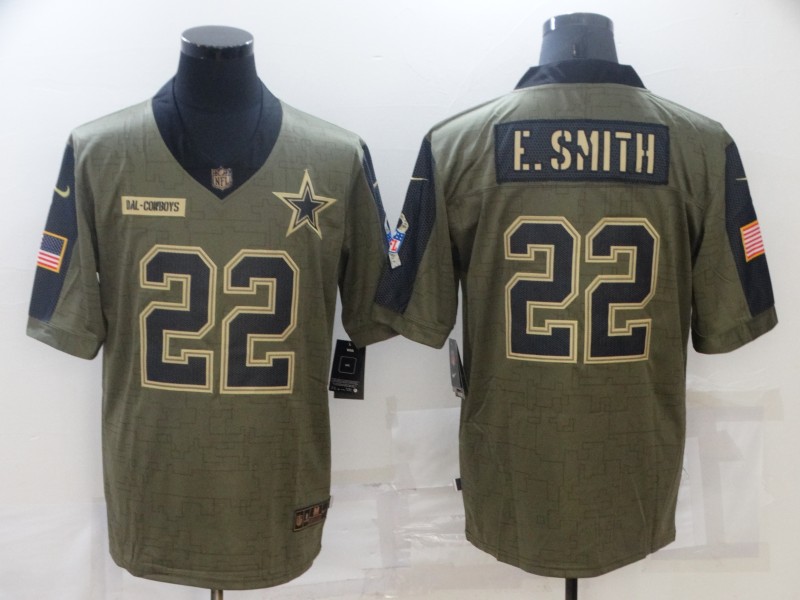 Dallas Cowboys Olive Salute To Service NFL Jersey