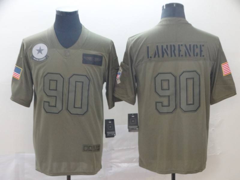 Dallas Cowboys Olive Salute To Service NFL Jersey 03