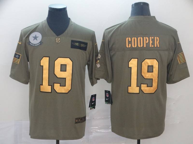 Dallas Cowboys Olive Salute To Service NFL Jersey 05