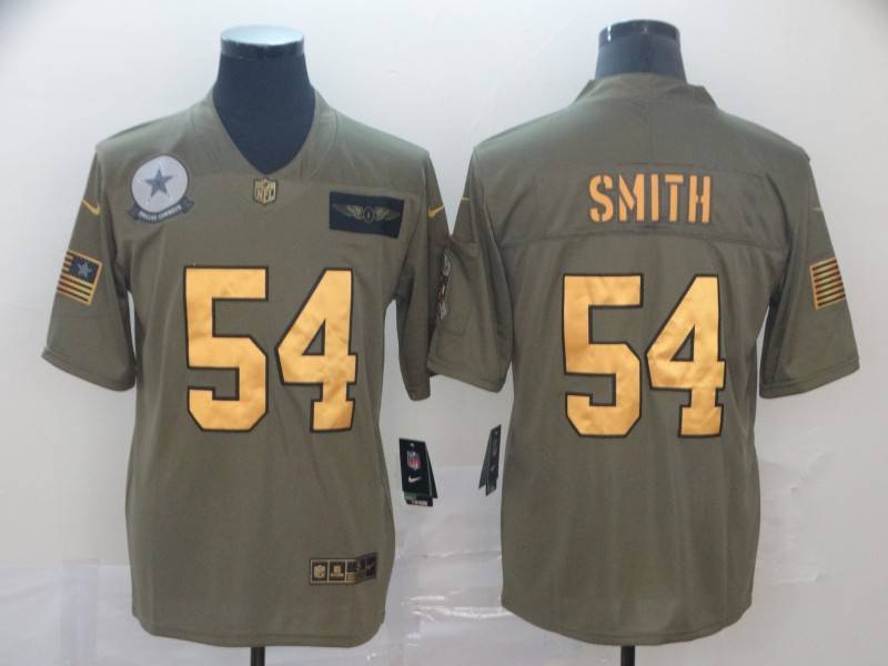 Dallas Cowboys Olive Salute To Service NFL Jersey 05