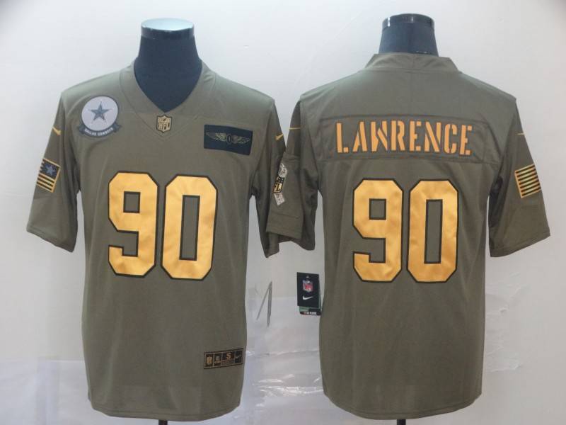 Dallas Cowboys Olive Salute To Service NFL Jersey 05