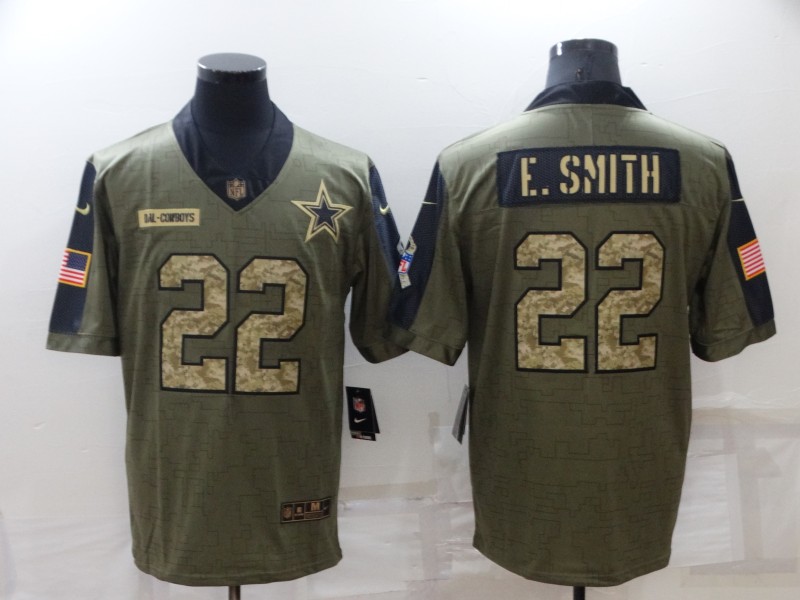 Dallas Cowboys Olive Salute To Service NFL Jersey 06