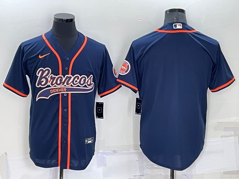 Denver Broncos Dark Blue MLB&NFL Jersey