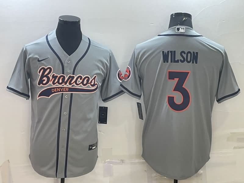 Denver Broncos Grey MLB&NFL Jersey