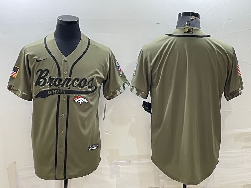 Denver Broncos Olive Salute To Service MLB&NFL Jersey