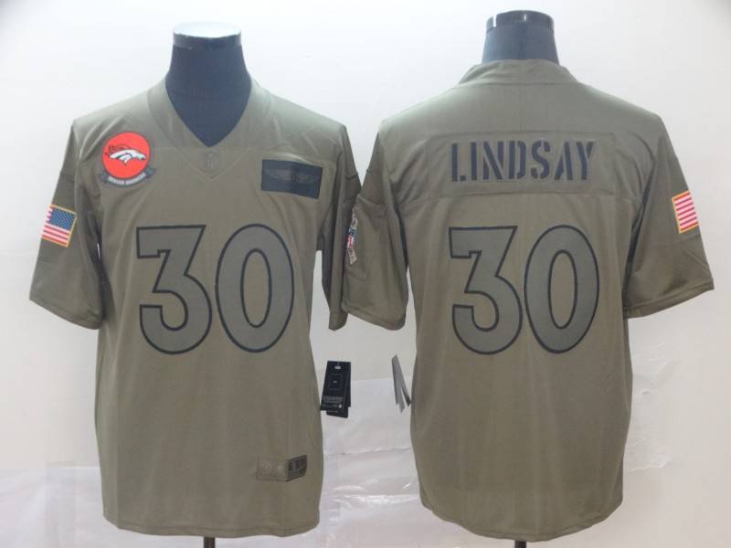 Denver Broncos Olive Salute To Service NFL Jersey