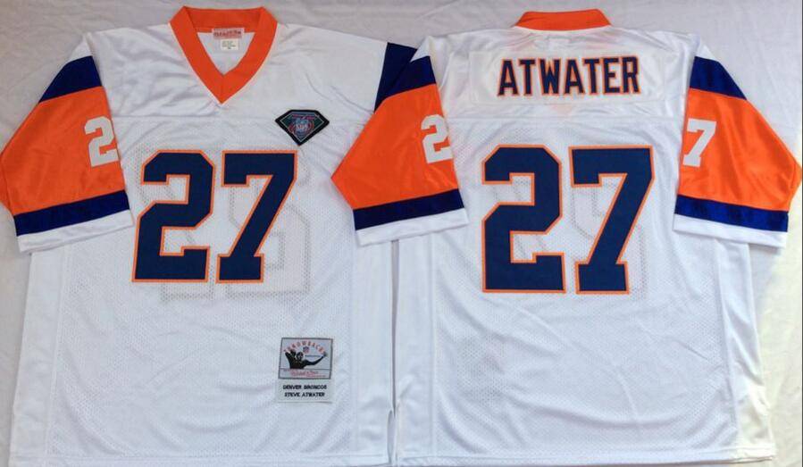 Denver Broncos White Retro NFL Jersey