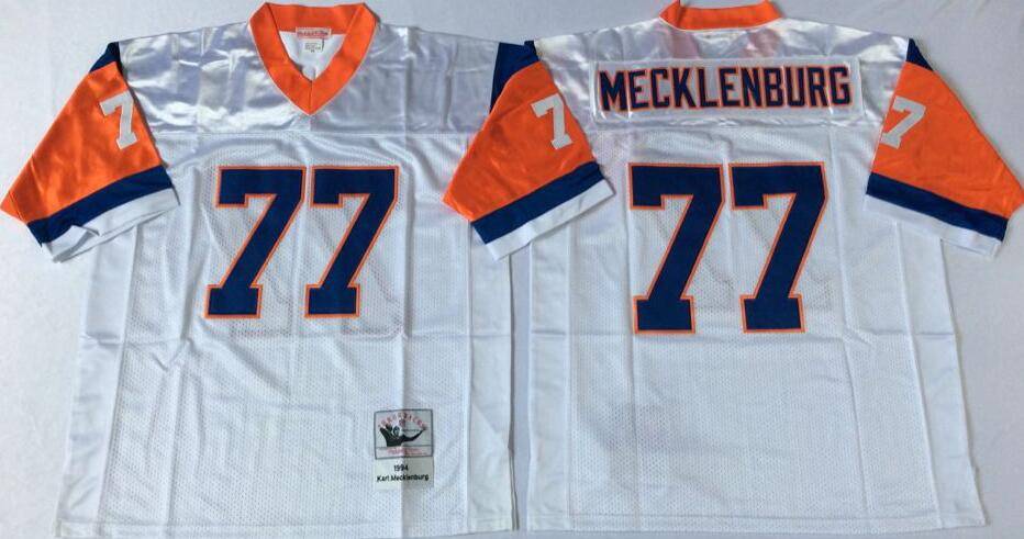 Denver Broncos White Retro NFL Jersey