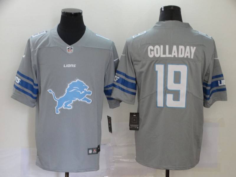 Detroit Lions Grey Fashion NFL Jersey