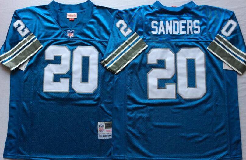 Detroit Lions Blue Retro NFL Jersey