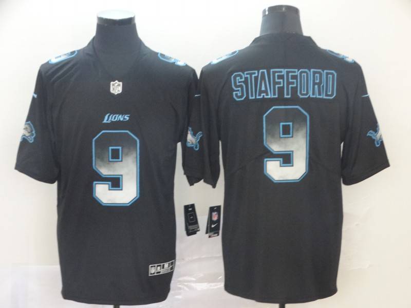 Detroit Lions Black Smoke Fashion NFL Jersey