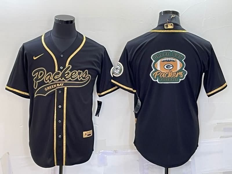 Green Bay Packers Black Gold MLB&NFL Jersey