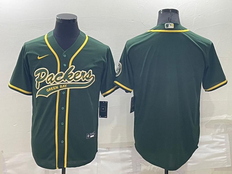 Green Bay Packers Green MLB&NFL Jersey