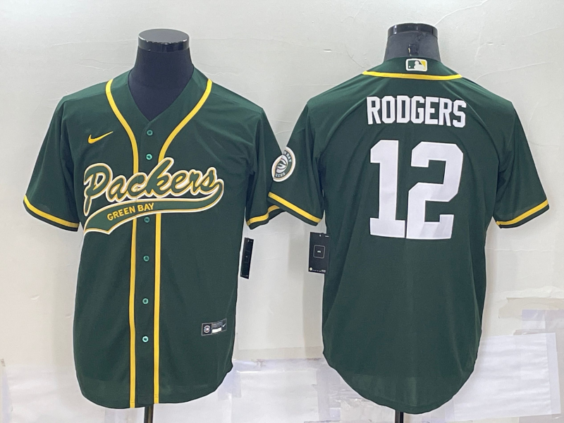 Green Bay Packers Green MLB&NFL Jersey