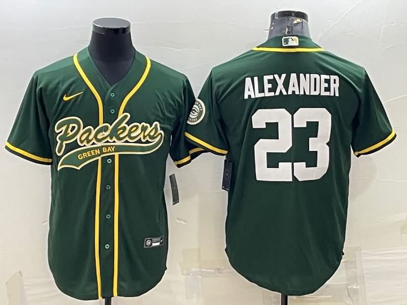 Green Bay Packers Green MLB&NFL Jersey