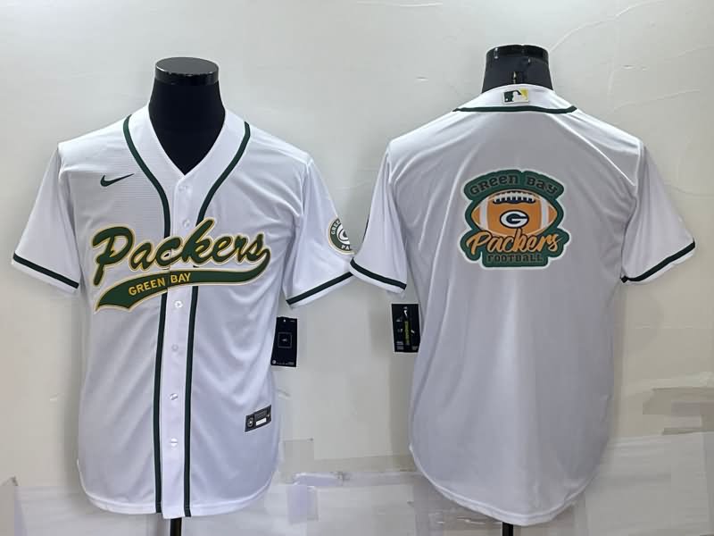 Green Bay Packers White MLB&NFL Jersey