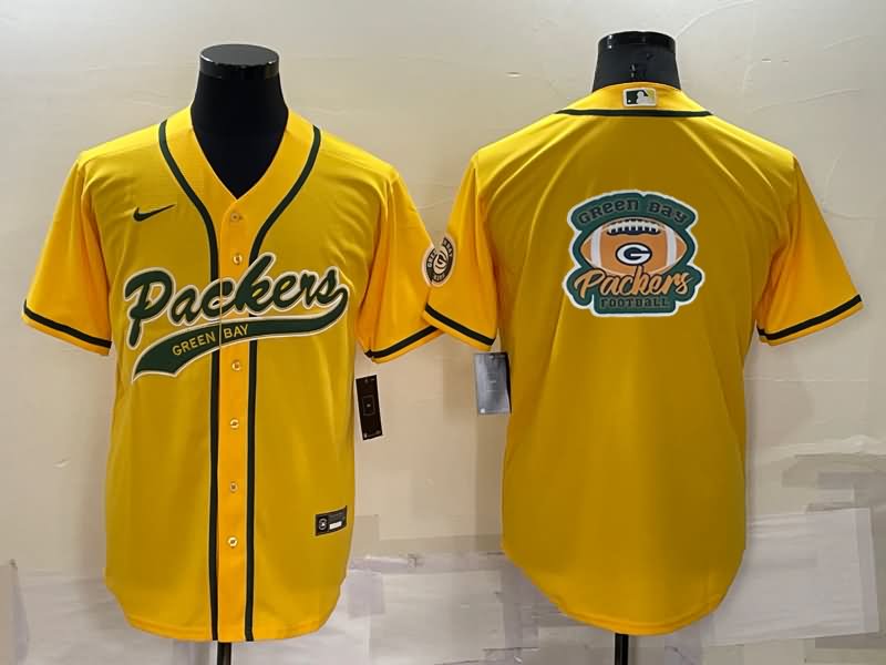 Green Bay Packers Yellow MLB&NFL Jersey