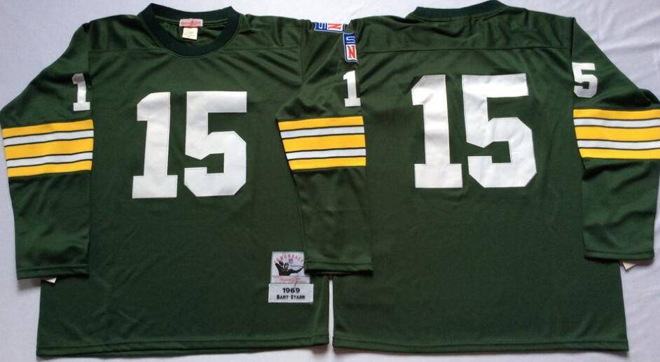 Green Bay Packers Green Retro Long Sleeve NFL Jersey