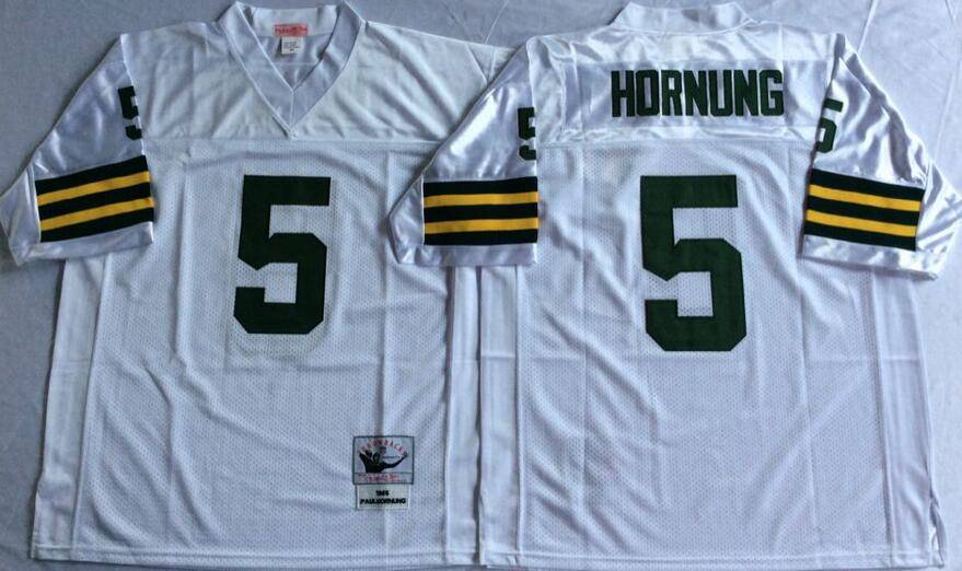 Green Bay Packers White Retro NFL Jersey