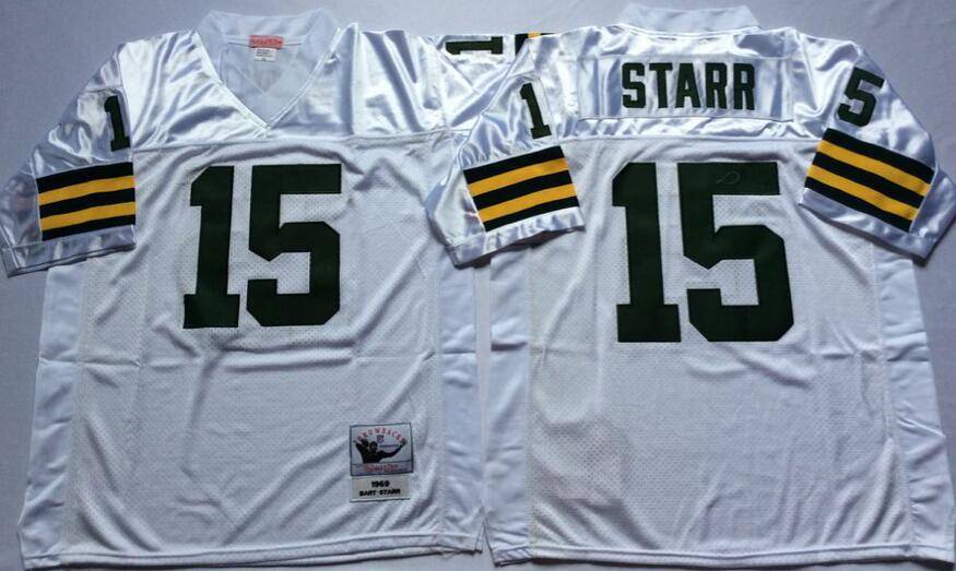 Green Bay Packers White Retro NFL Jersey