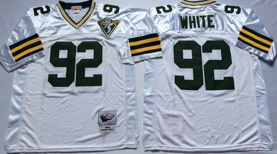 Green Bay Packers White Retro NFL Jersey