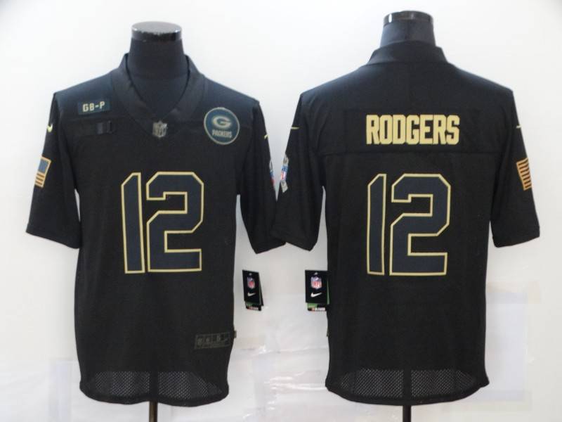 Green Bay Packers Black Gold Salute To Service NFL Jersey