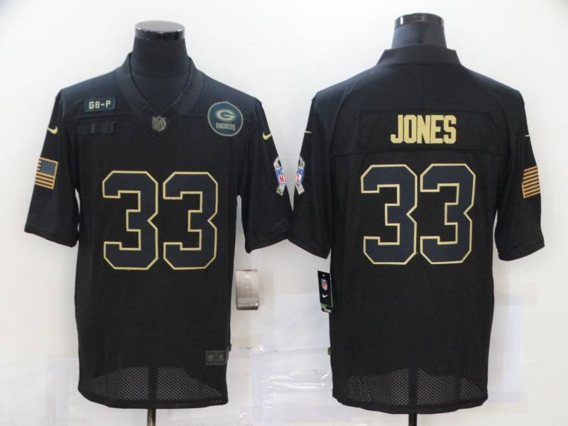 Green Bay Packers Black Gold Salute To Service NFL Jersey