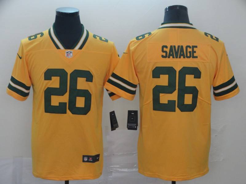 Green Bay Packers Yellow NFL Jersey