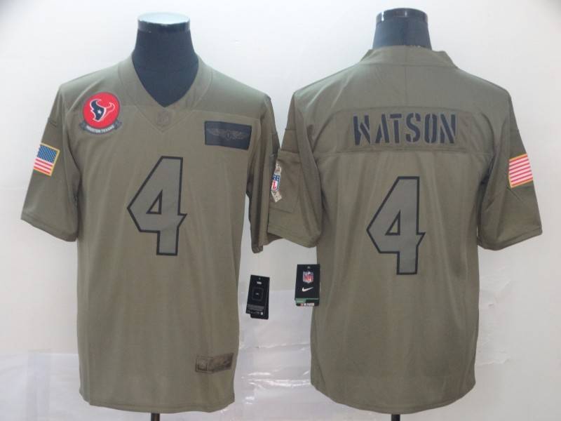 Houston Texans Olive Salute To Service NFL Jersey