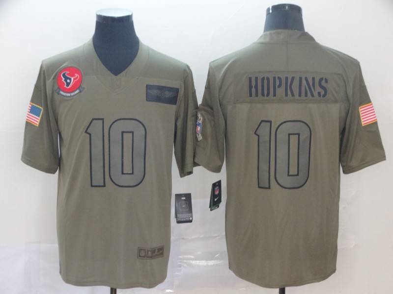 Houston Texans Olive Salute To Service NFL Jersey