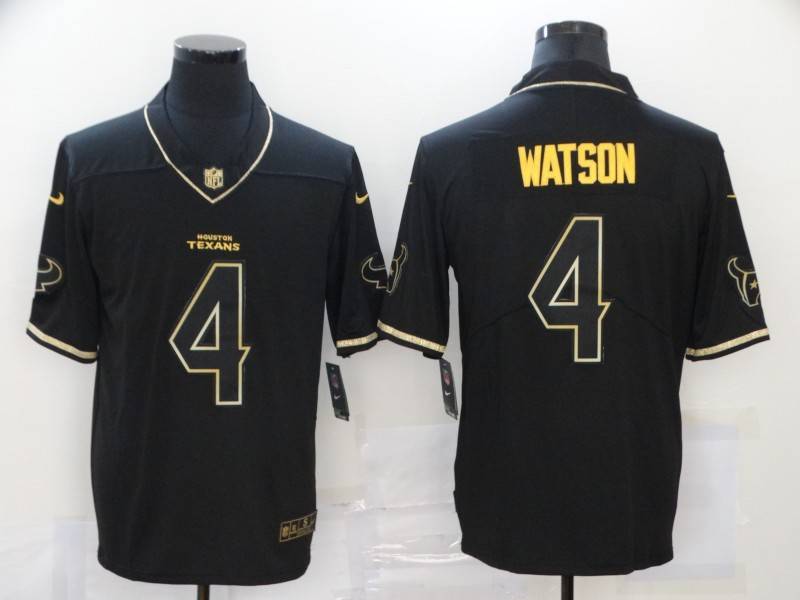 Houston Texans Black Gold Retro NFL Jersey