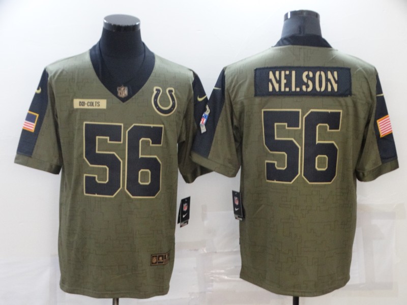 Indianapolis Colts Olive Salute To Service NFL Jersey