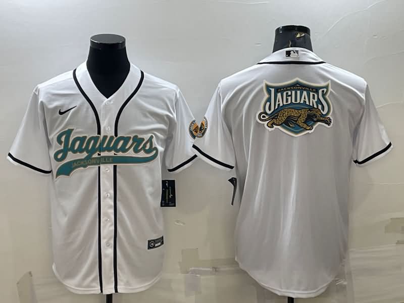 Jacksonville Jaguars White MLB&NFL Jersey