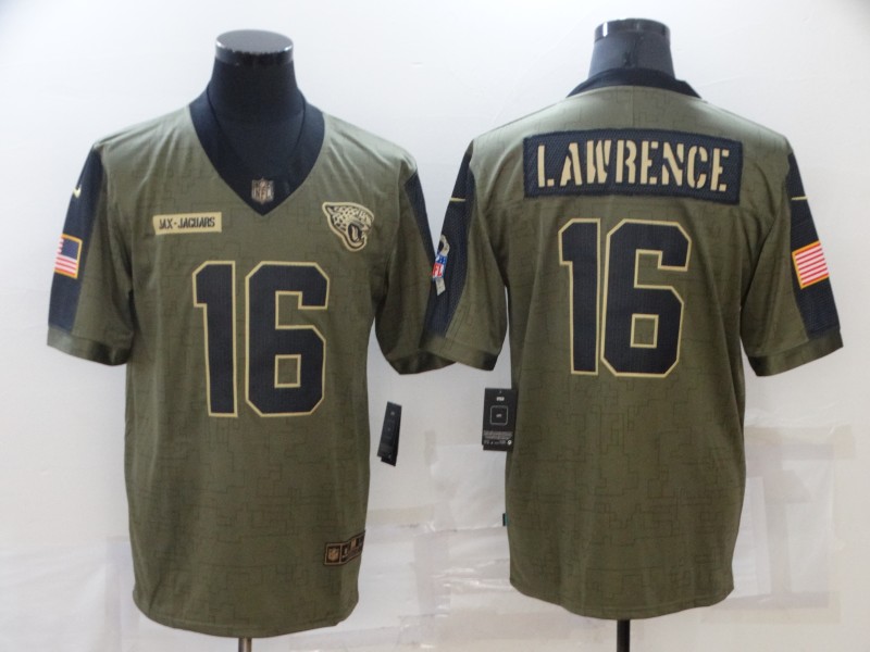 Jacksonville Jaguars Olive Salute To Service NFL Jersey