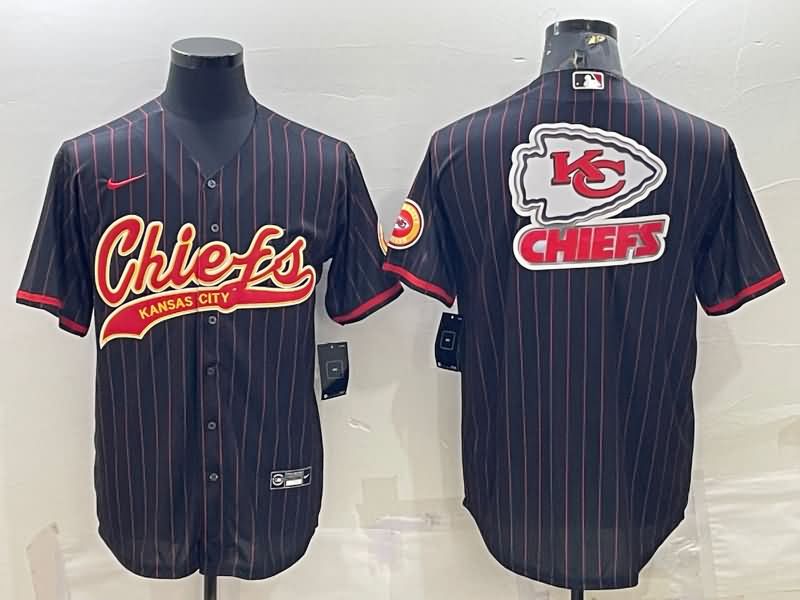 Kansas City Chiefs Black MLB&NFL Jersey 03