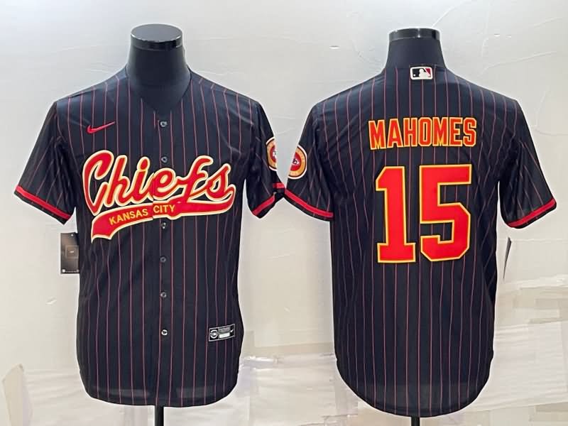 Kansas City Chiefs Black MLB&NFL Jersey 03