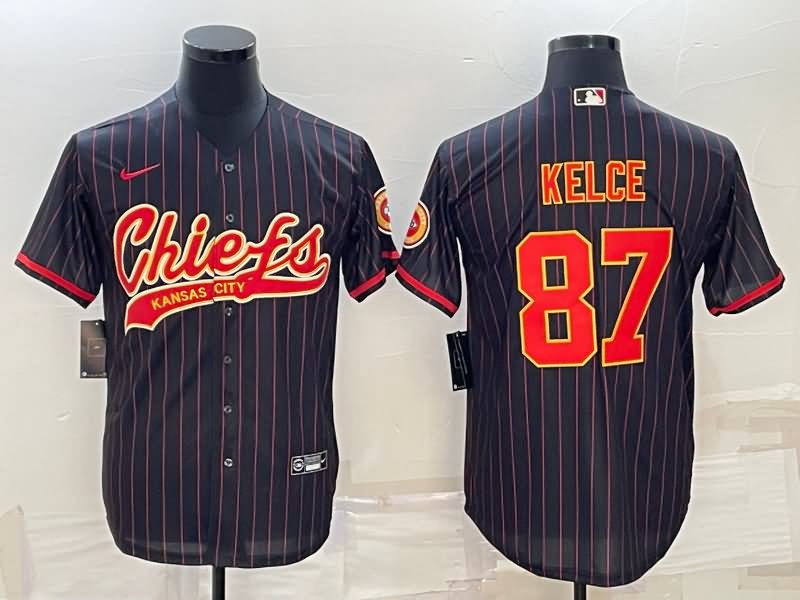 Kansas City Chiefs Black MLB&NFL Jersey 03