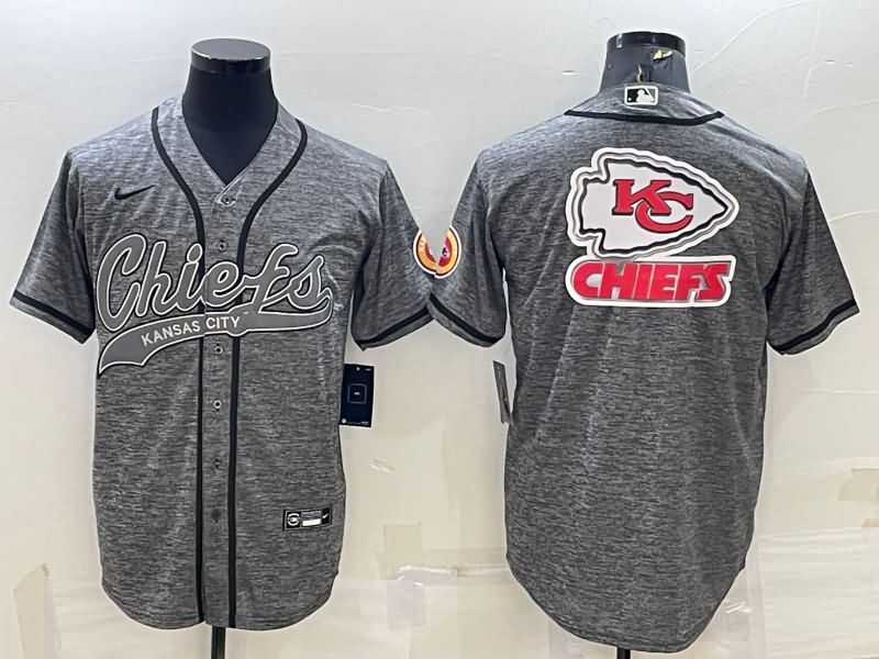 Kansas City Chiefs Grey MLB&NFL Jersey