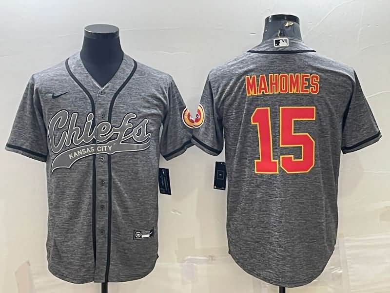 Kansas City Chiefs Grey MLB&NFL Jersey