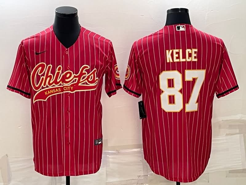 Kansas City Chiefs Red MLB&NFL Jersey 02