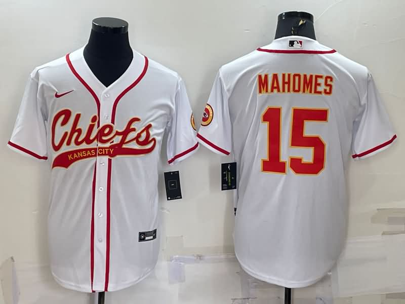 Kansas City Chiefs White MLB&NFL Jersey