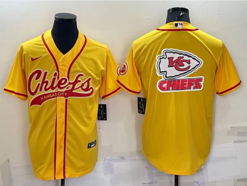 Kansas City Chiefs Yellow MLB&NFL Jersey