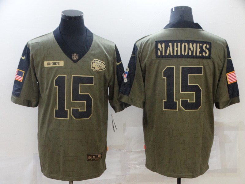 Kansas City Chiefs Olive Salute To Service NFL Jersey