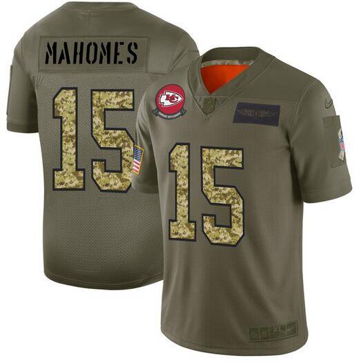 Kansas City Chiefs Olive Salute To Service NFL Jersey 04