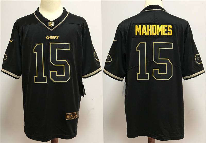 Kansas City Chiefs Black Gold Retro NFL Jersey