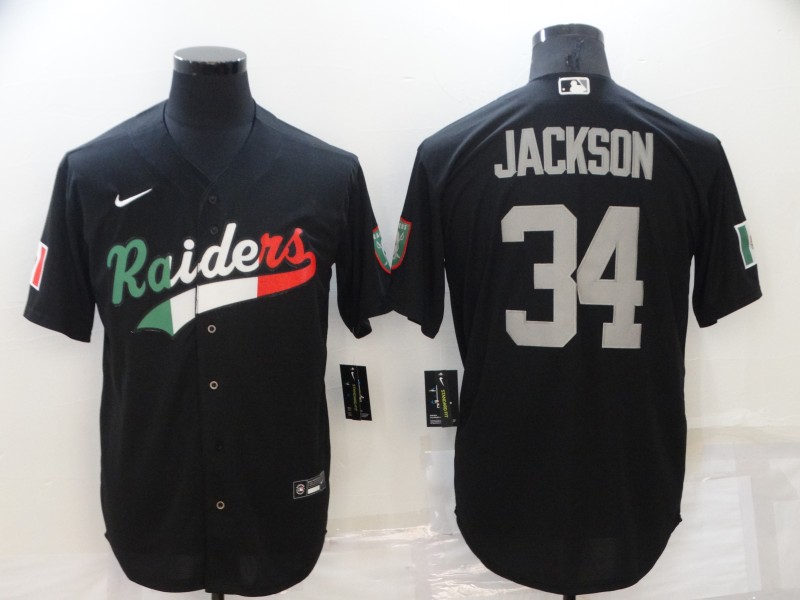 Las Vegas Raiders Black MLB&NFL Jersey 02