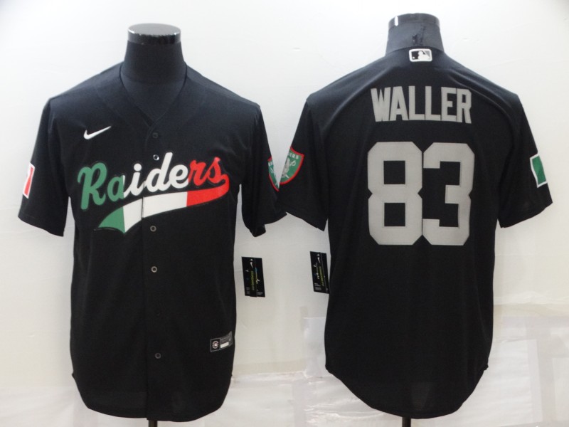 Las Vegas Raiders Black MLB&NFL Jersey 02